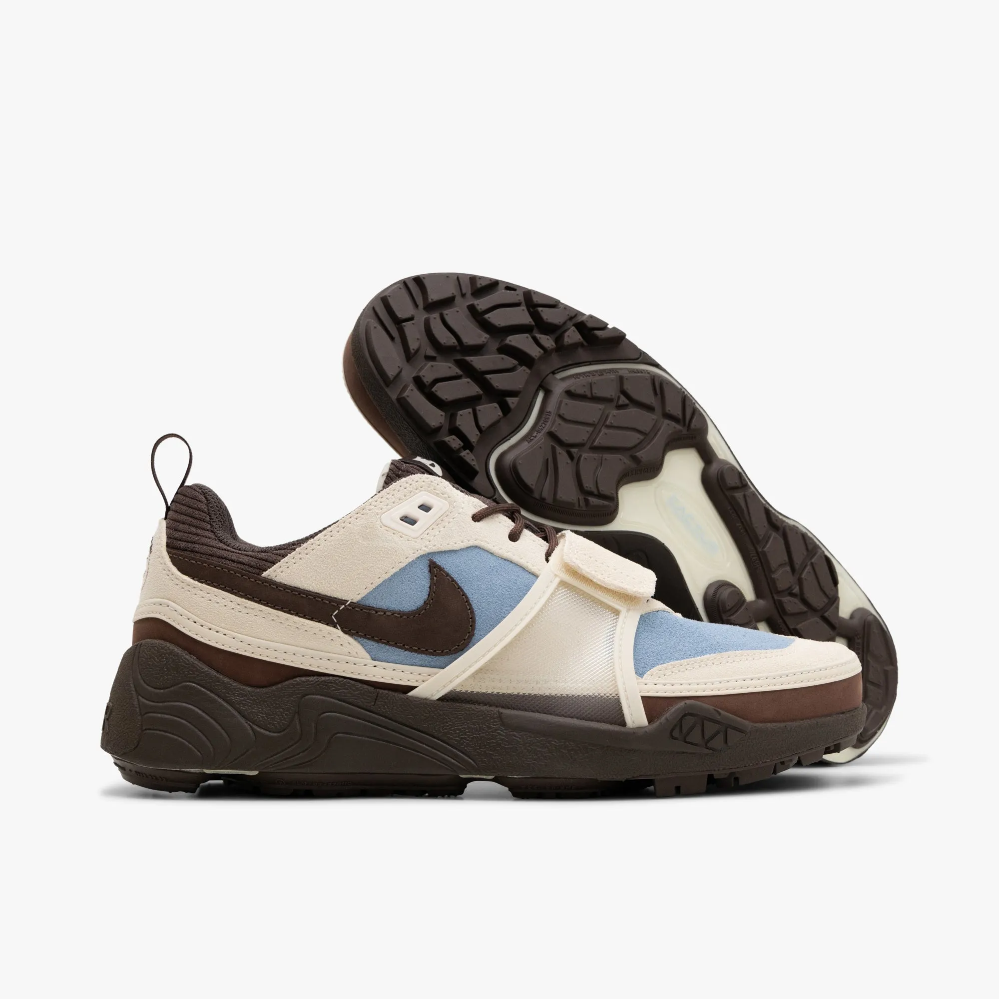Platform Sole Nike x Travis Scott Zoom Field Jaxx Leche Blue / Baroque Brown - Ivory