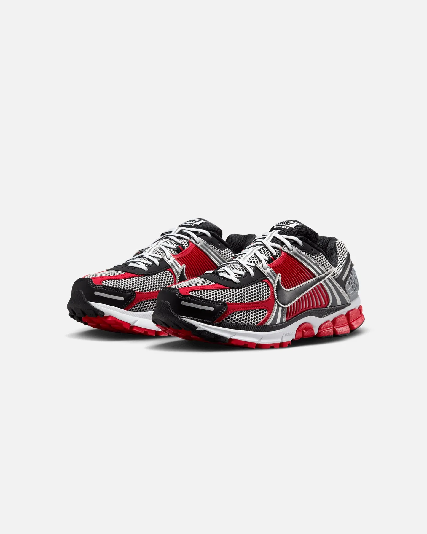 Nike Zoom Vomero 5 Metallic Silver/Black-University Red Ventilated Upper