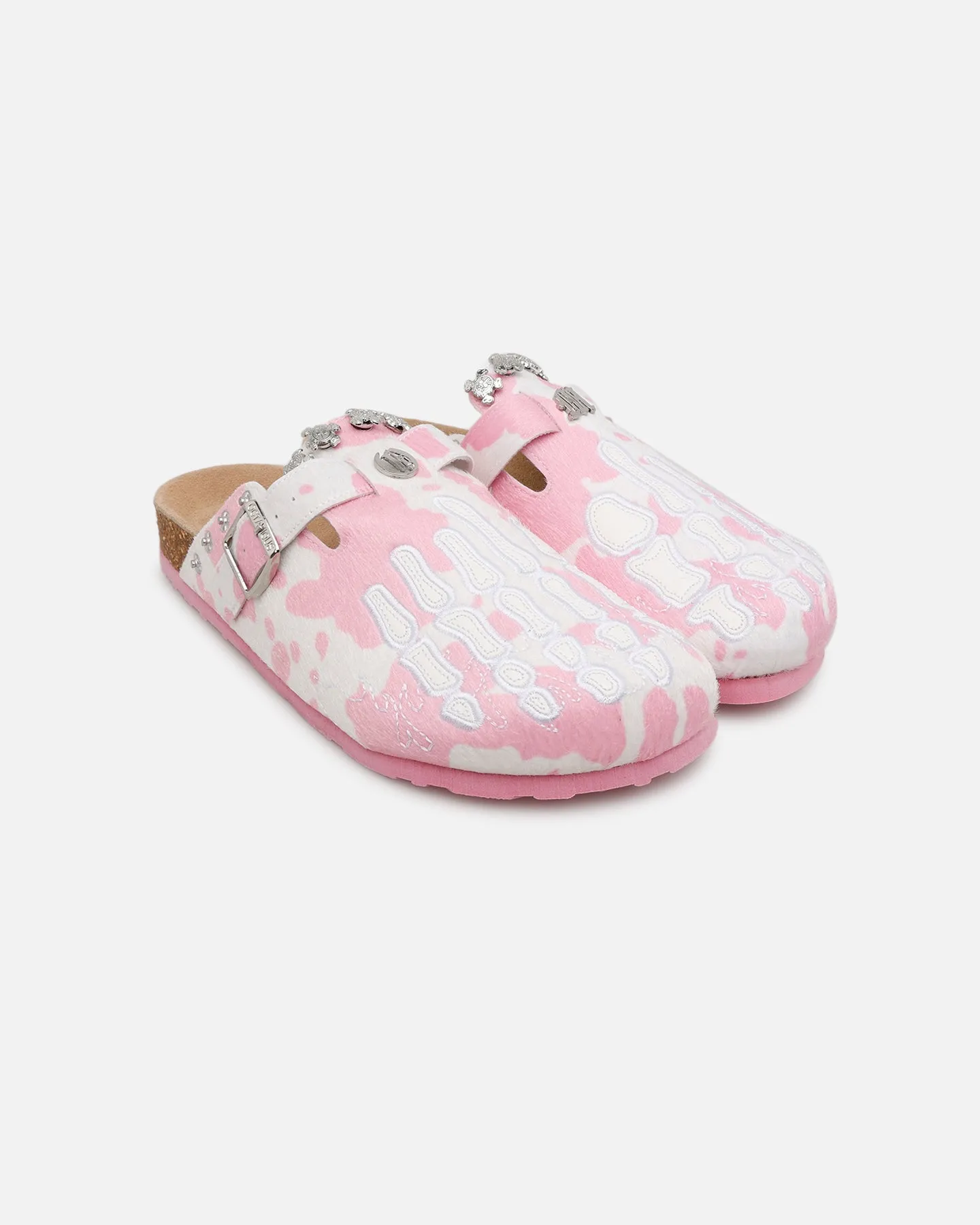 Octavious Marks Cow Fur Clogs Pink Workout