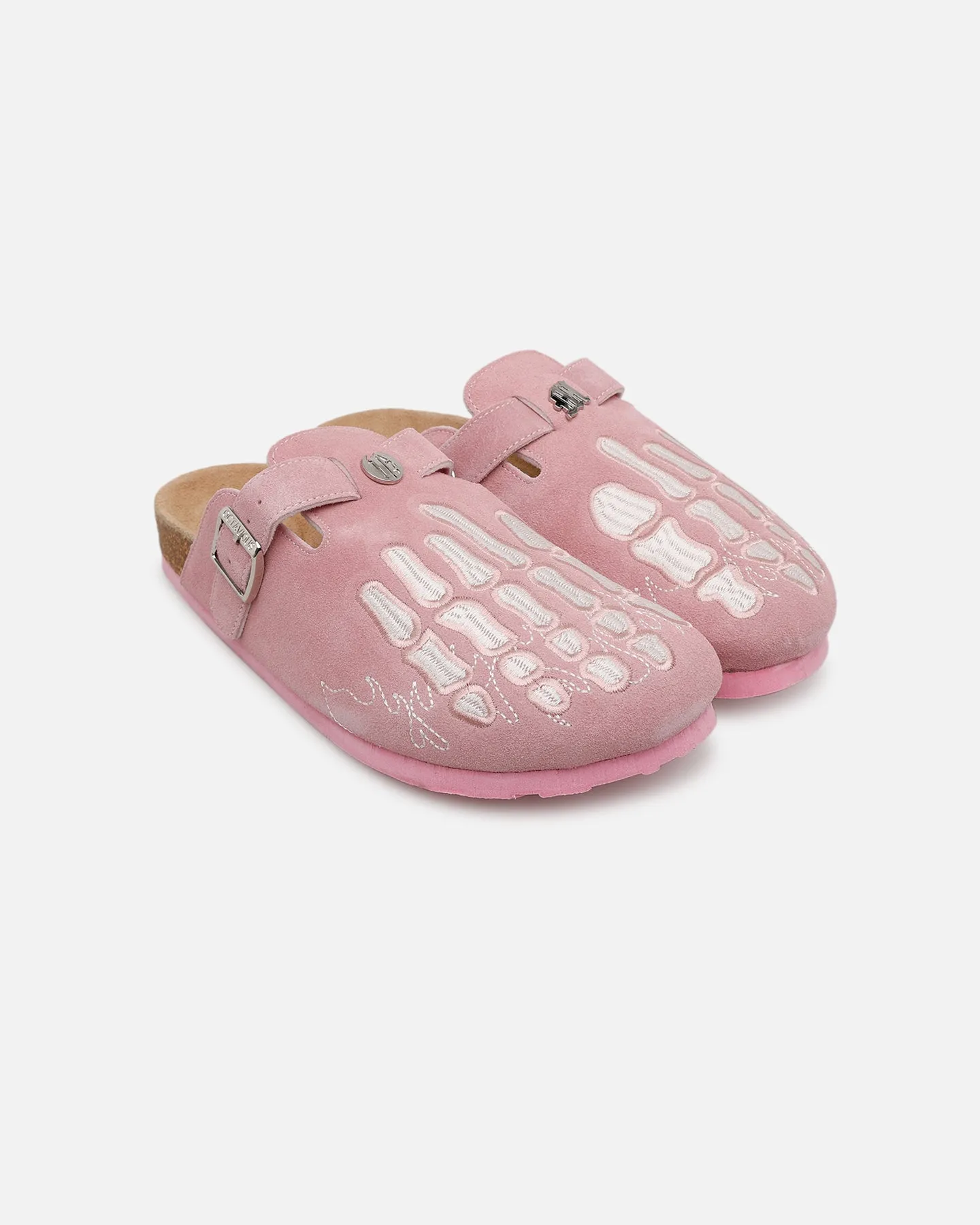 Octavious Marks Creme Rose Clogs Pink Shiny Tone