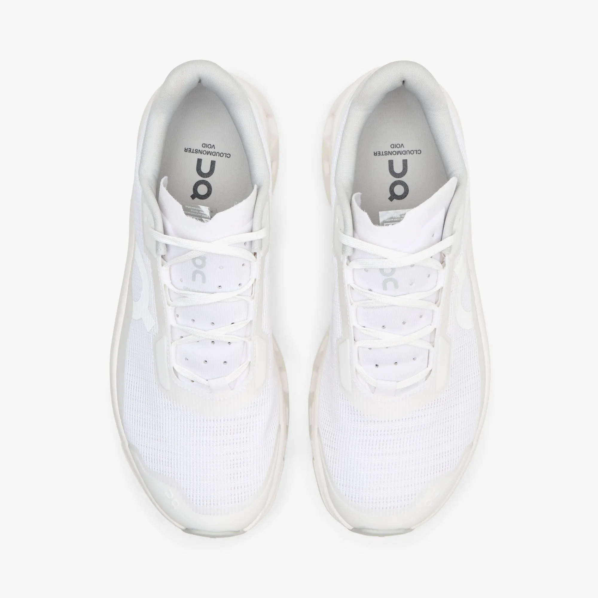 Padded interior foot - flexibility running shoes On Cloudmonster Void White / White