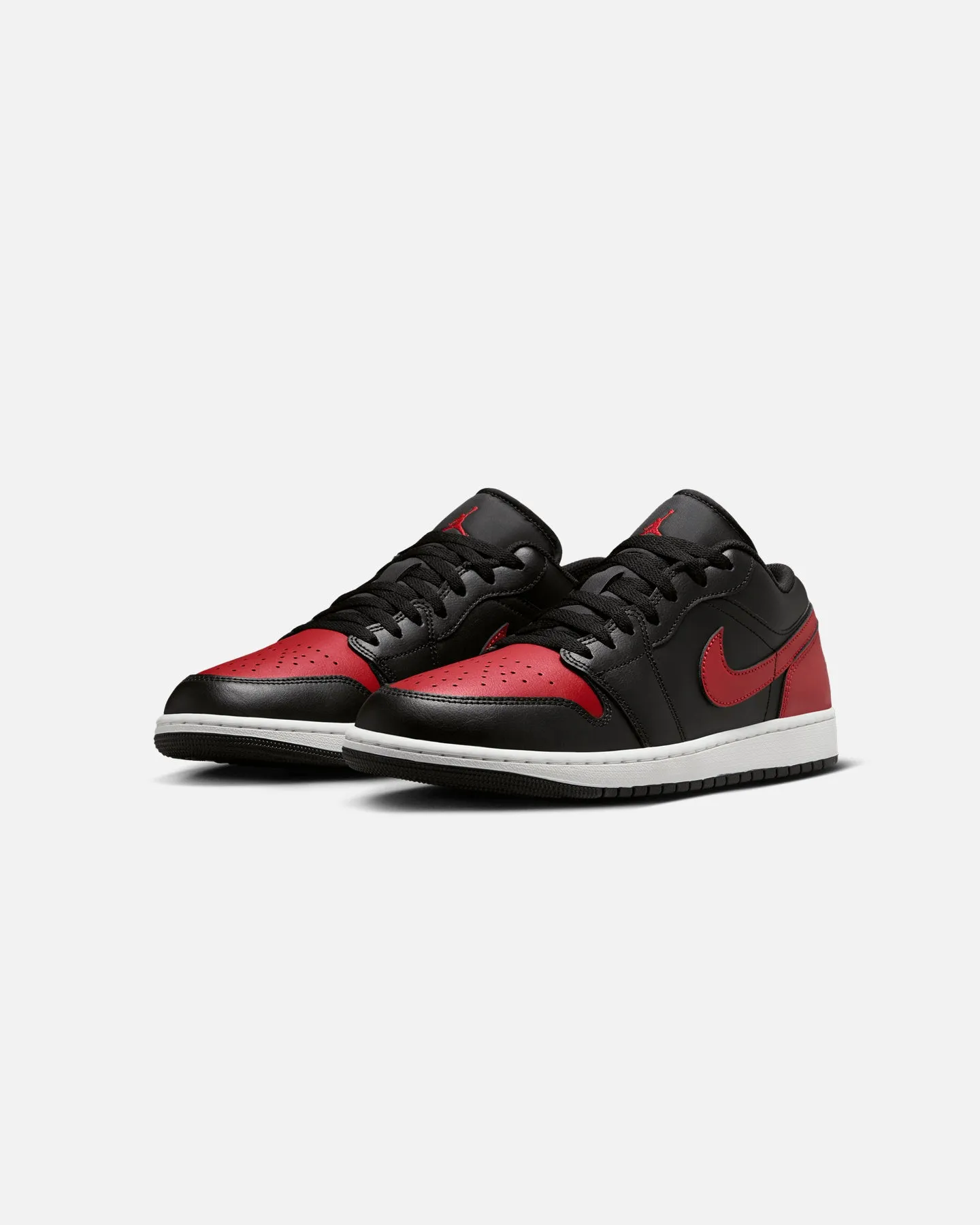 Cushioned heel Jordan Air Jordan 1 Low "Bred" Black/Varsity Red-Summit White