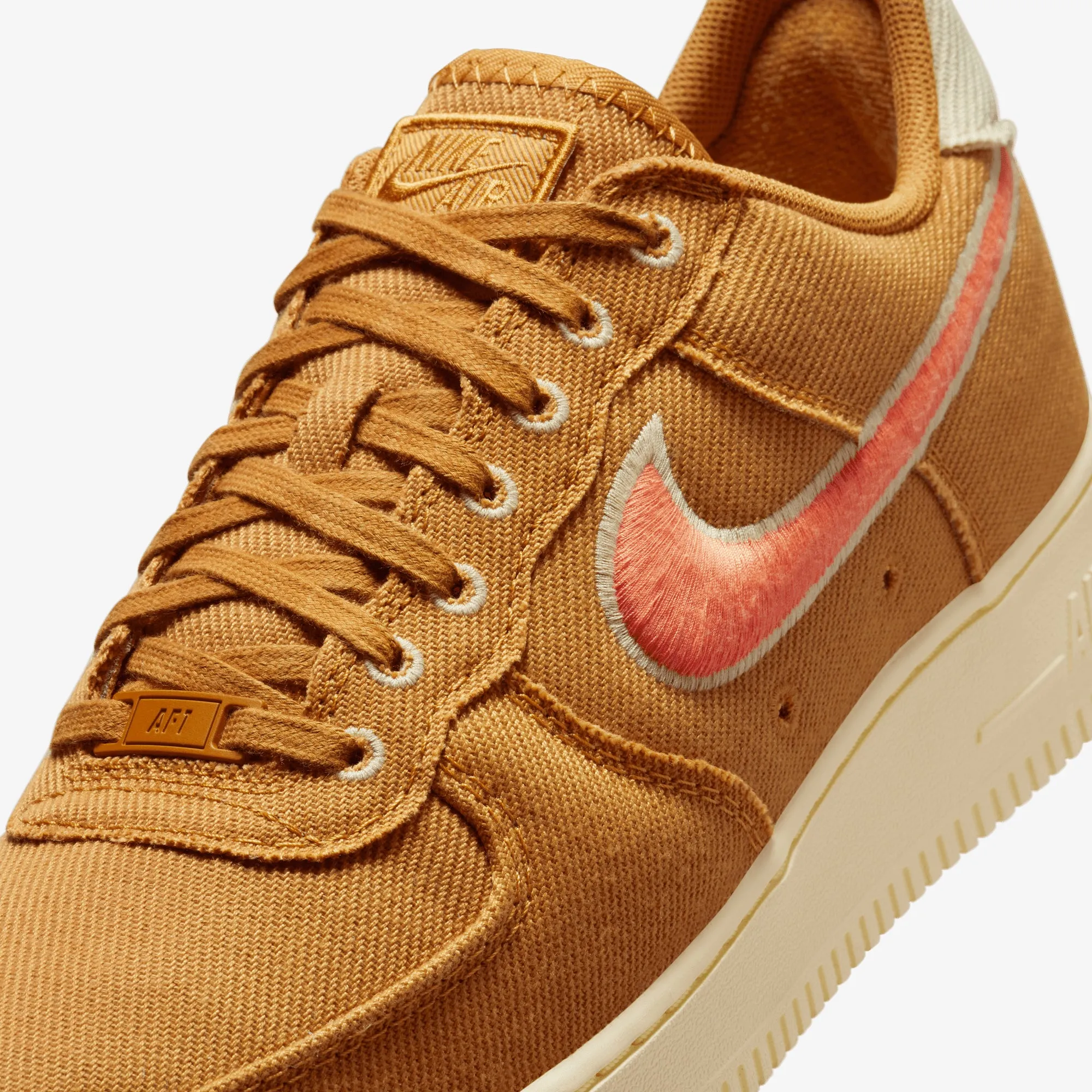 NIKE | AIR FORCE 1 LOW CANVAS { WHEAT/ORANGE TRANCE-TEAM GOLD-ALABASTER Fresh Design Zero Break In Design