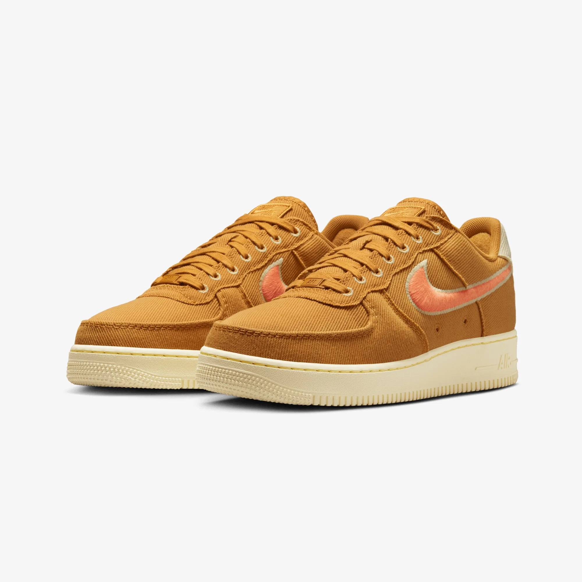 Comfort sole Plush Sole NIKE | AIR FORCE 1 LOW CANVAS { WHEAT/ORANGE TRANCE-TEAM GOLD-ALABASTER