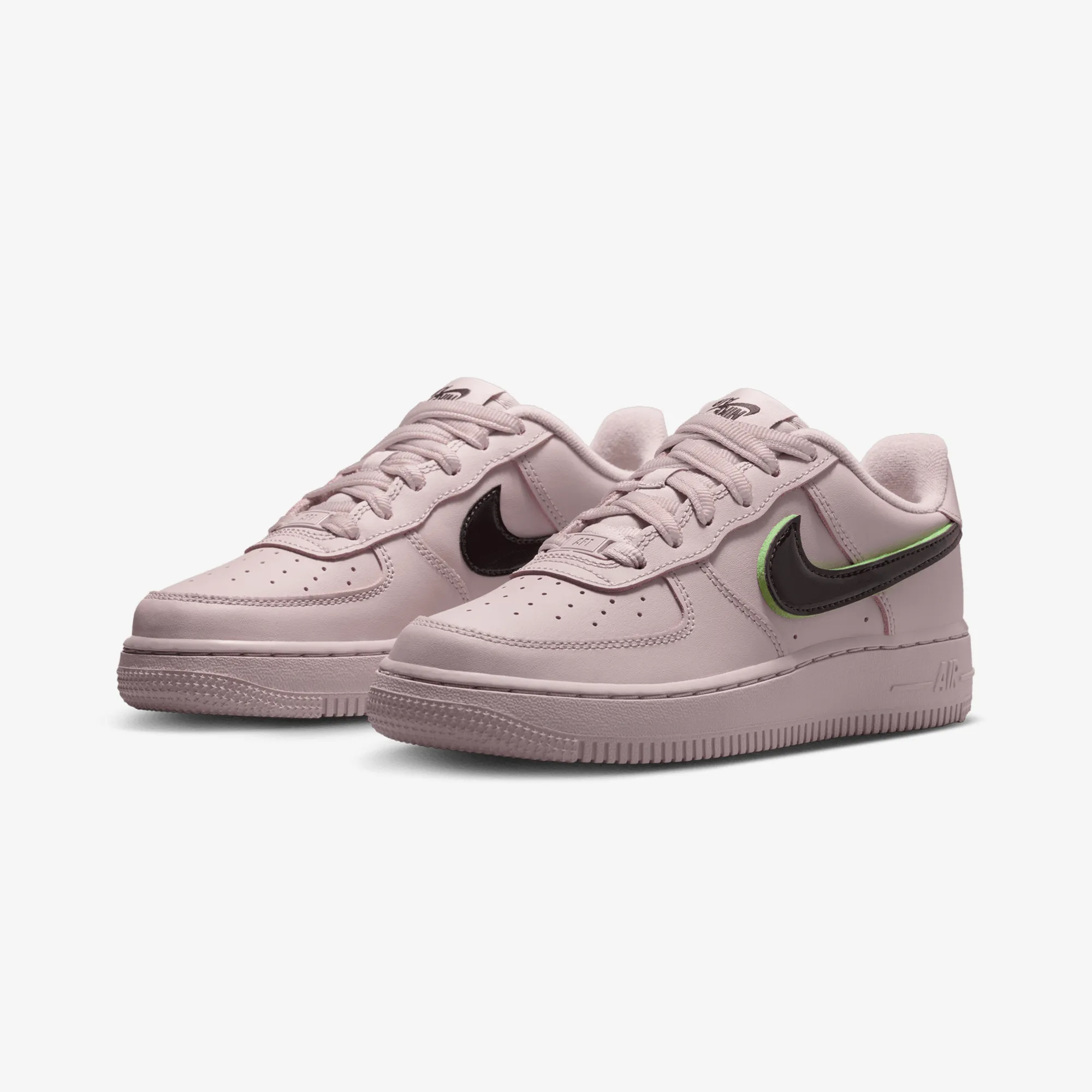 Enhanced Ankle Support Dual Density Cushioning NIKE | AIR FORCE 1 LV8 { PARTICLE ROSE/VELVET BROWN-PARTICLE ROSE
