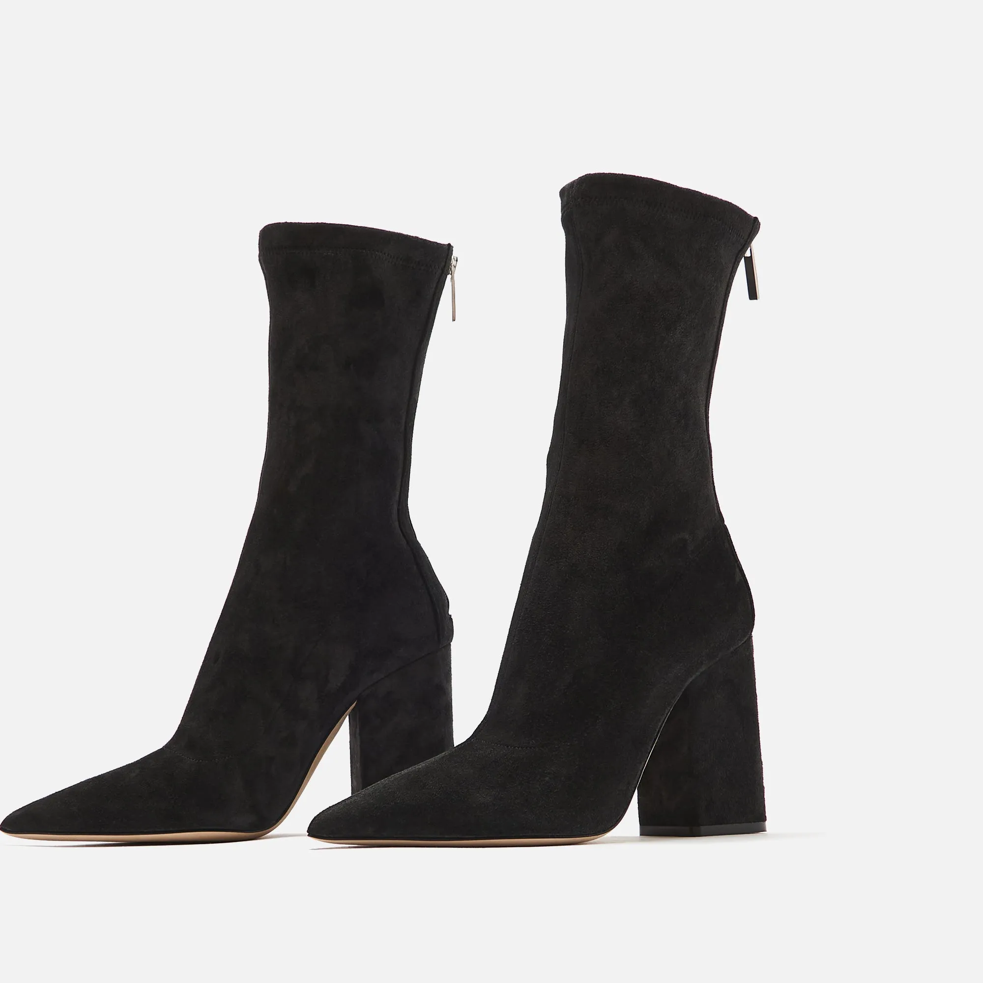 Silver Glow Paris Texas Mama Daily Ankle Boot Stretch Heel 100 - Off Black