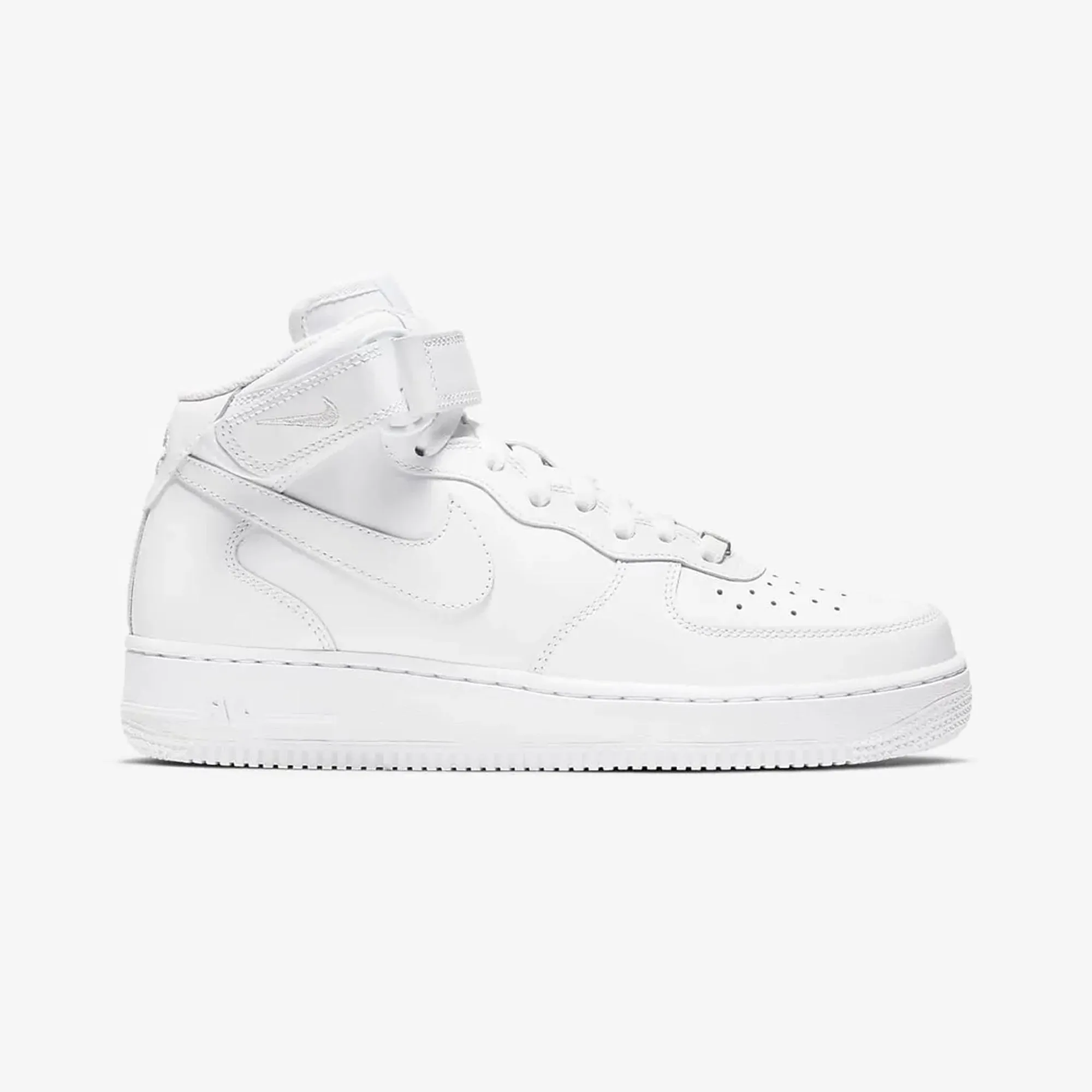 Versatile Look Nike | AIR FORCE 1 07 MID  { WHITE/WHITE-WHITE