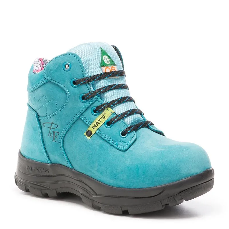 Rugged Built Rural Traveler PF686T Teal Women's 6" Steel Toe Work Boots - Limited Stock