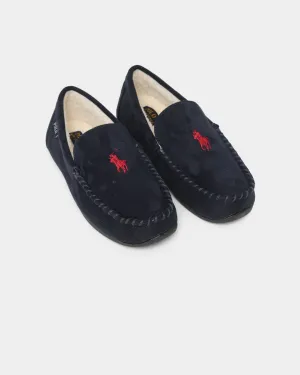 Future Walk Comfort Wedge Polo Ralph Lauren Declan Slippers Navy Shearling