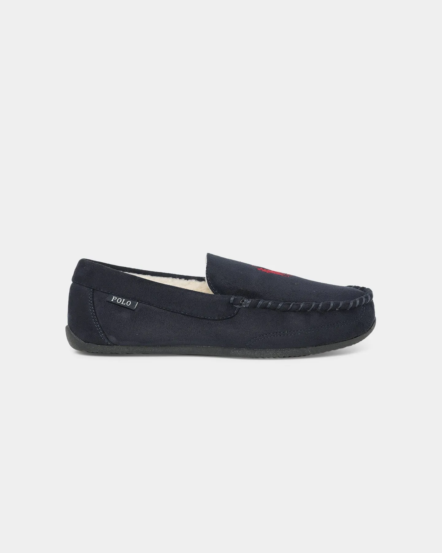 Polo Ralph Lauren Declan Slippers Navy Shearling Kids Fun Classic Base