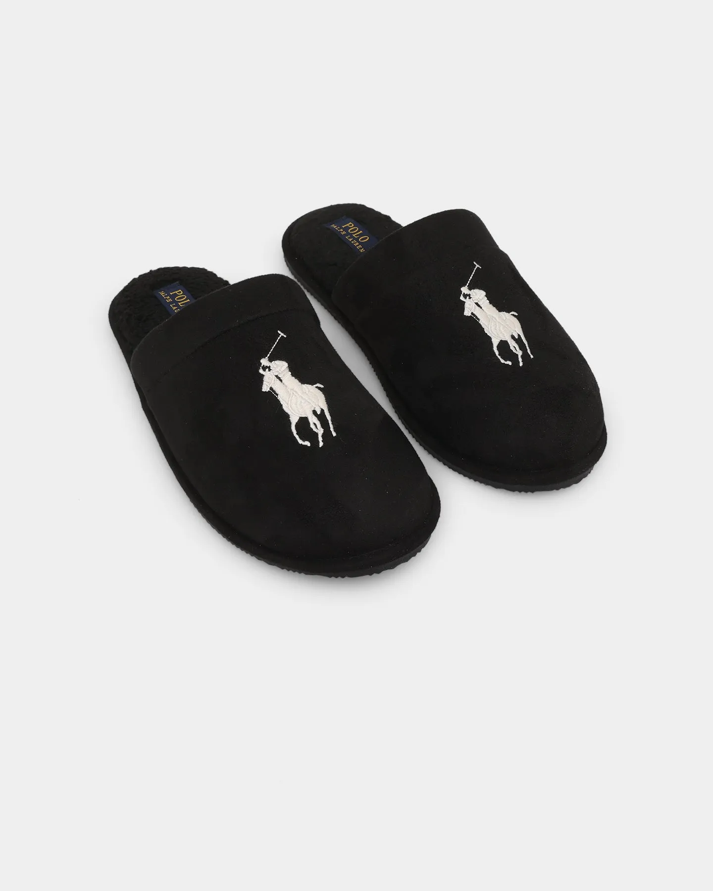 Polo Ralph Lauren Klarence Big Pony Slippers Black/Cream mud proof