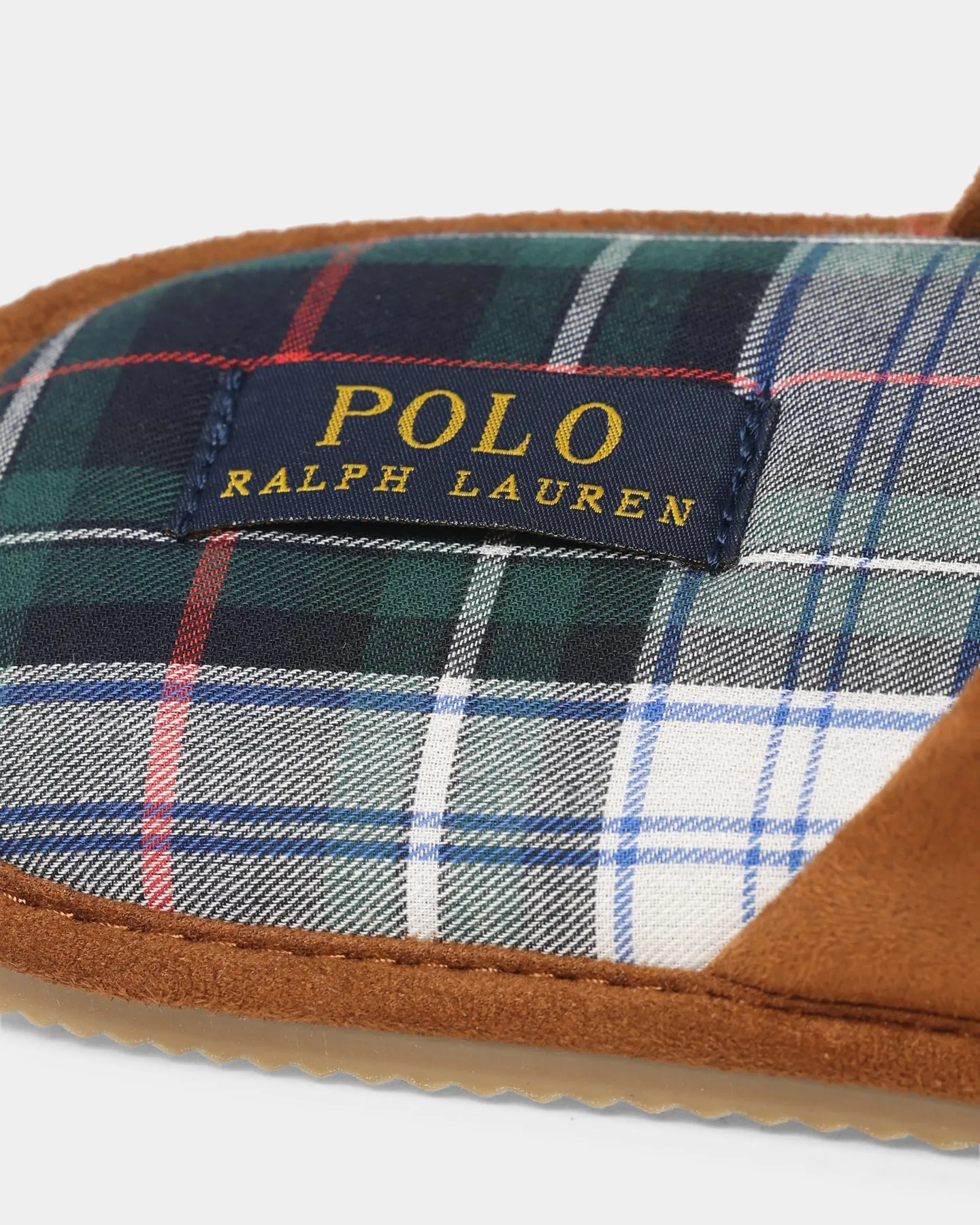 Spanish Bold Core Flex Polo Ralph Lauren Klarence Slippers Wheat/Plaid