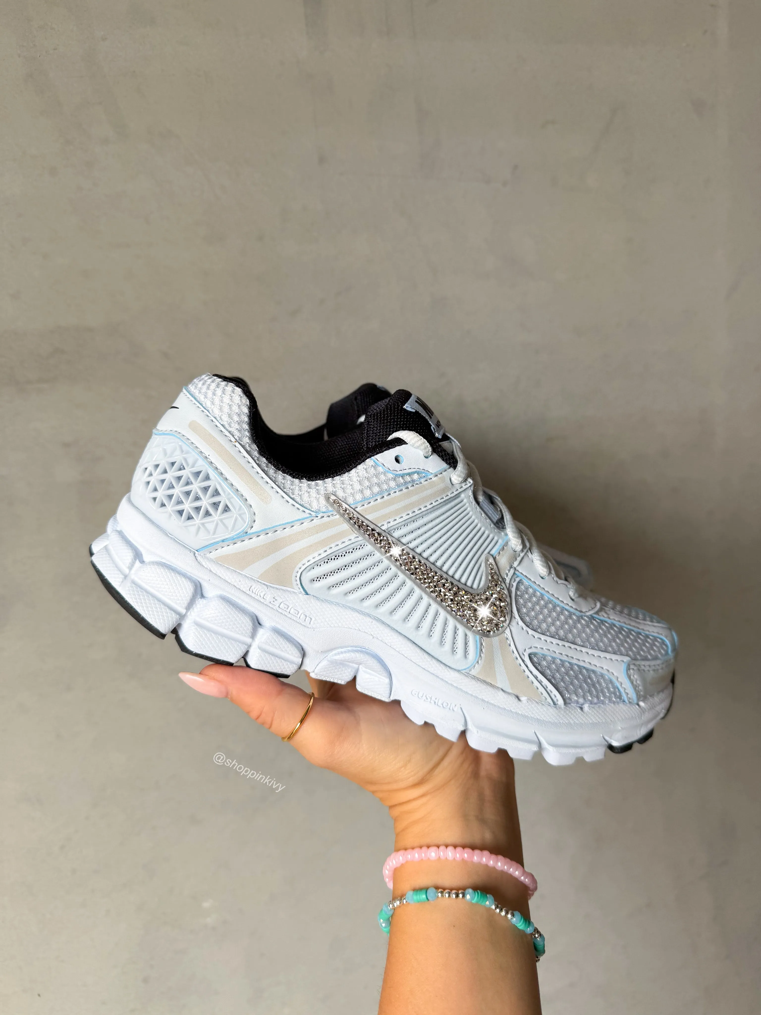 Powder Blue Swarovski Women Nike Vomero 5 Street Ready Minimal Texture