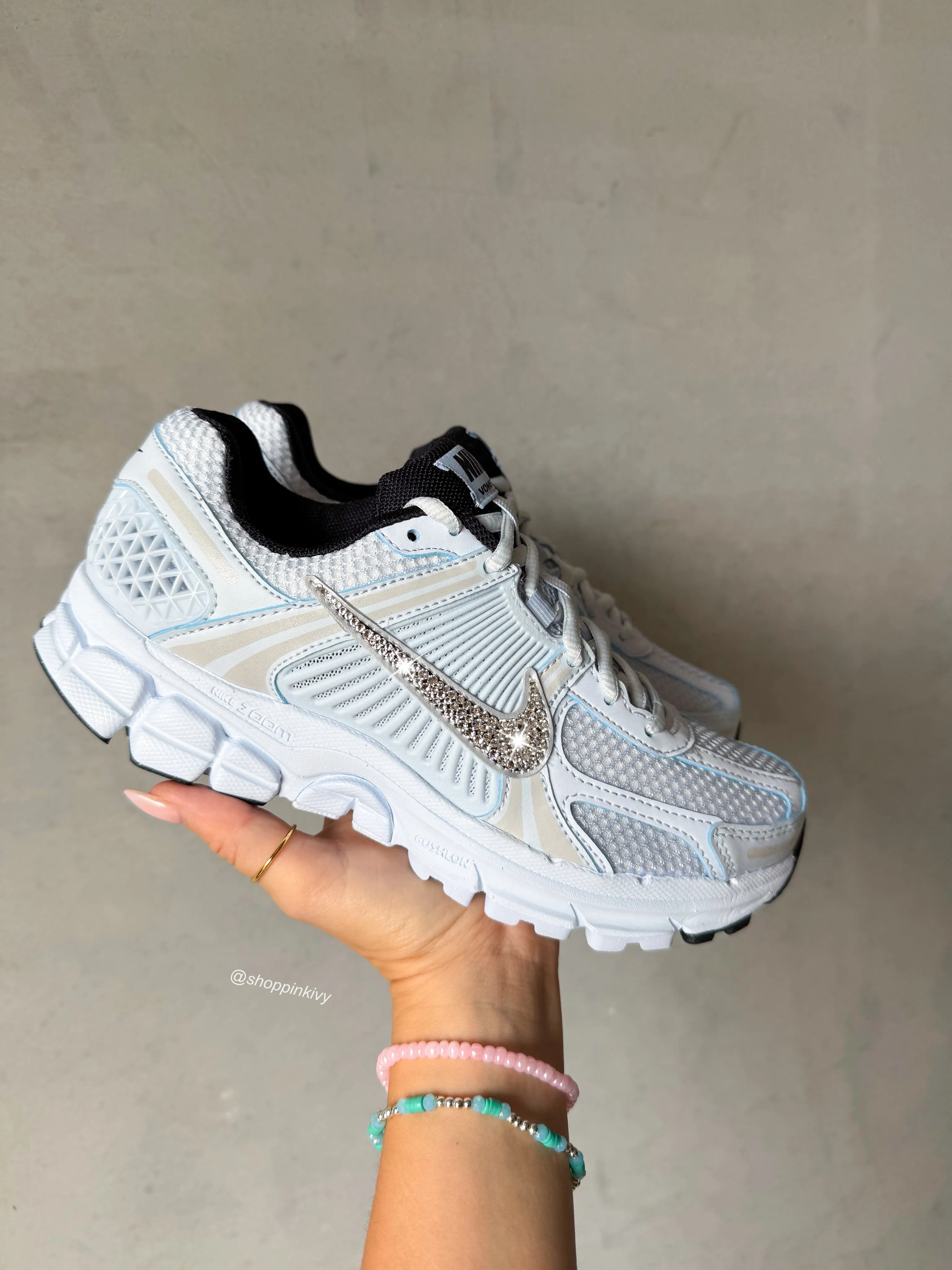 Street Comfort Powder Blue Swarovski Women Nike Vomero 5