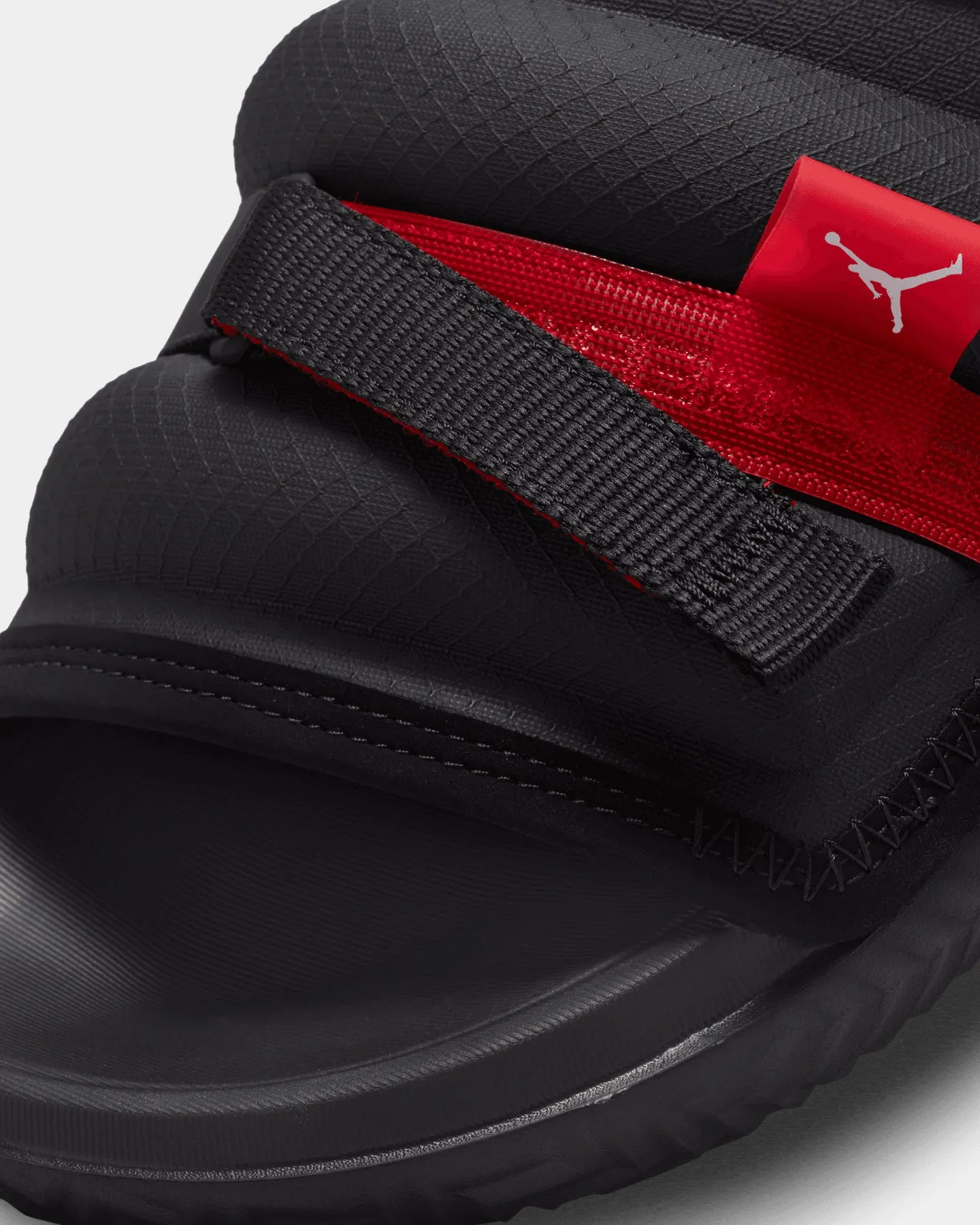 Jordan Super Play Slides Black/Uni Red Lightweight Form Casual Wear