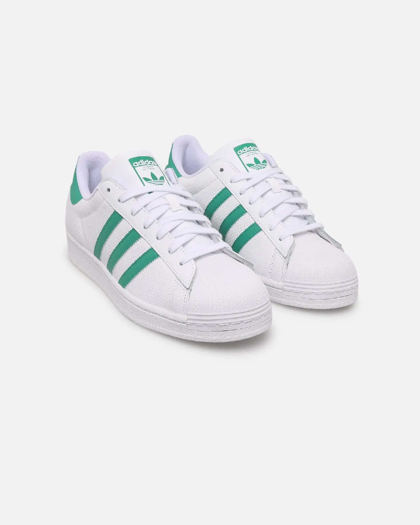 Adidas Superstar White/Green Action Ready Breathable Upper