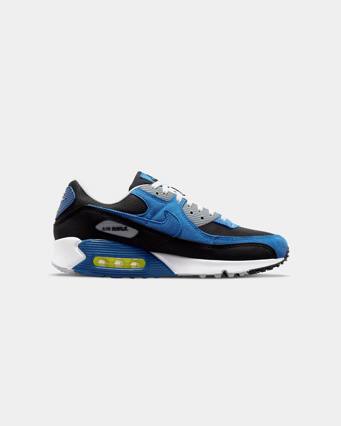 Nike Air Max 90 Black/Atlantic Blue/Voltage Yellow/White Waterproof Outdoor Travel