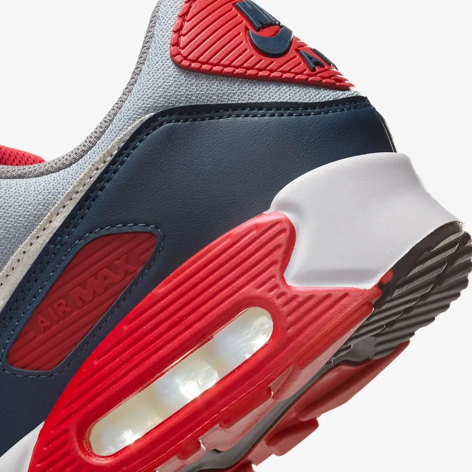 Ventilation NIKE | AIR MAX 90 { LT SMOKE GREY/PHANTOM-ARMORY NAVY