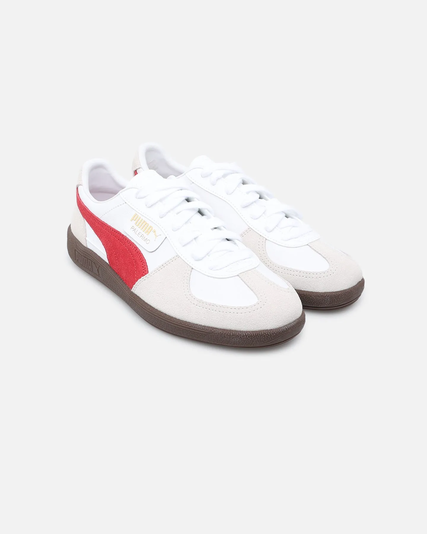 Puma Palermo Leather White/Red Style Base On Trend