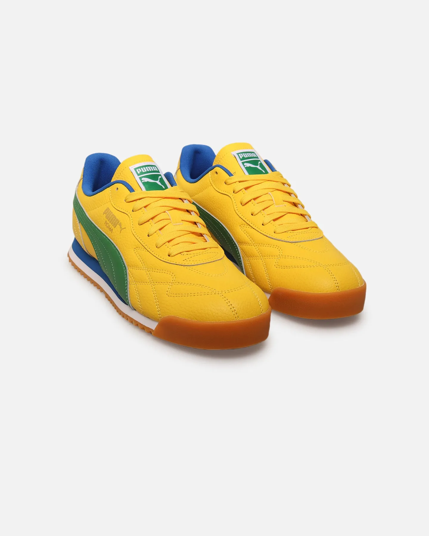 Puma Roma Anniversario Yellow Knit texture