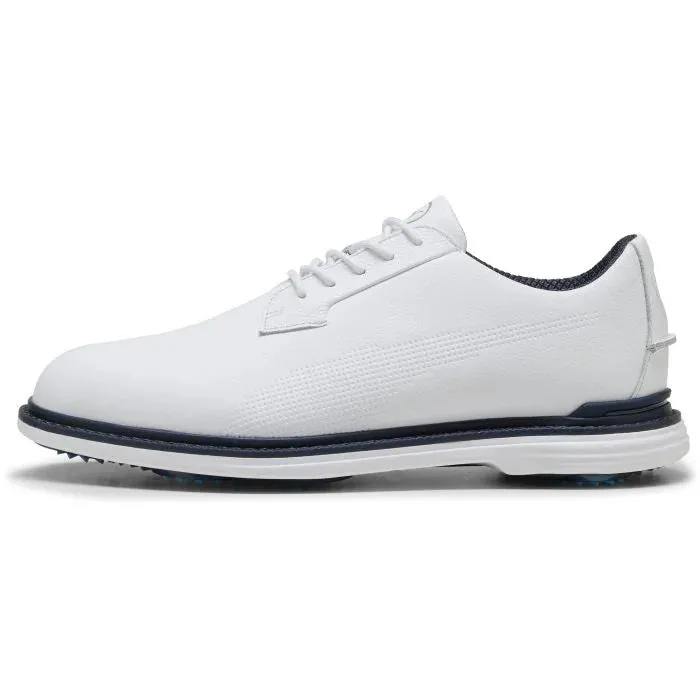 Max Speed Grip Stability PUMA ROYALE Golf Shoes 2025 - Puma White/Deep Navy/Team Light Blue