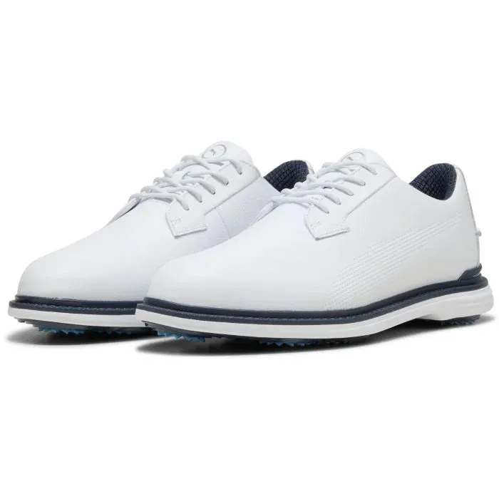 Grip Support Classic Vibe PUMA ROYALE Golf Shoes 2025 - Puma White/Deep Navy/Team Light Blue