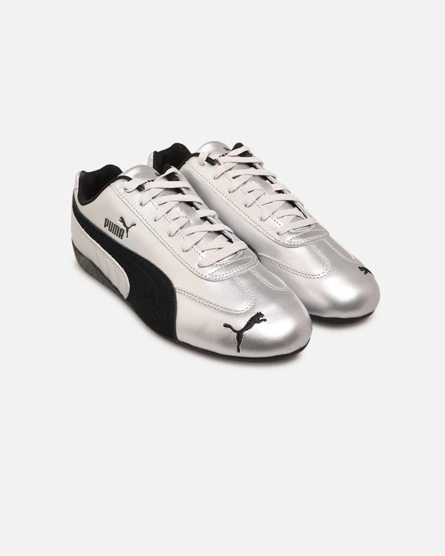 Minimalist Styling Midfoot Lock System Puma Speedcat Metallic Silver