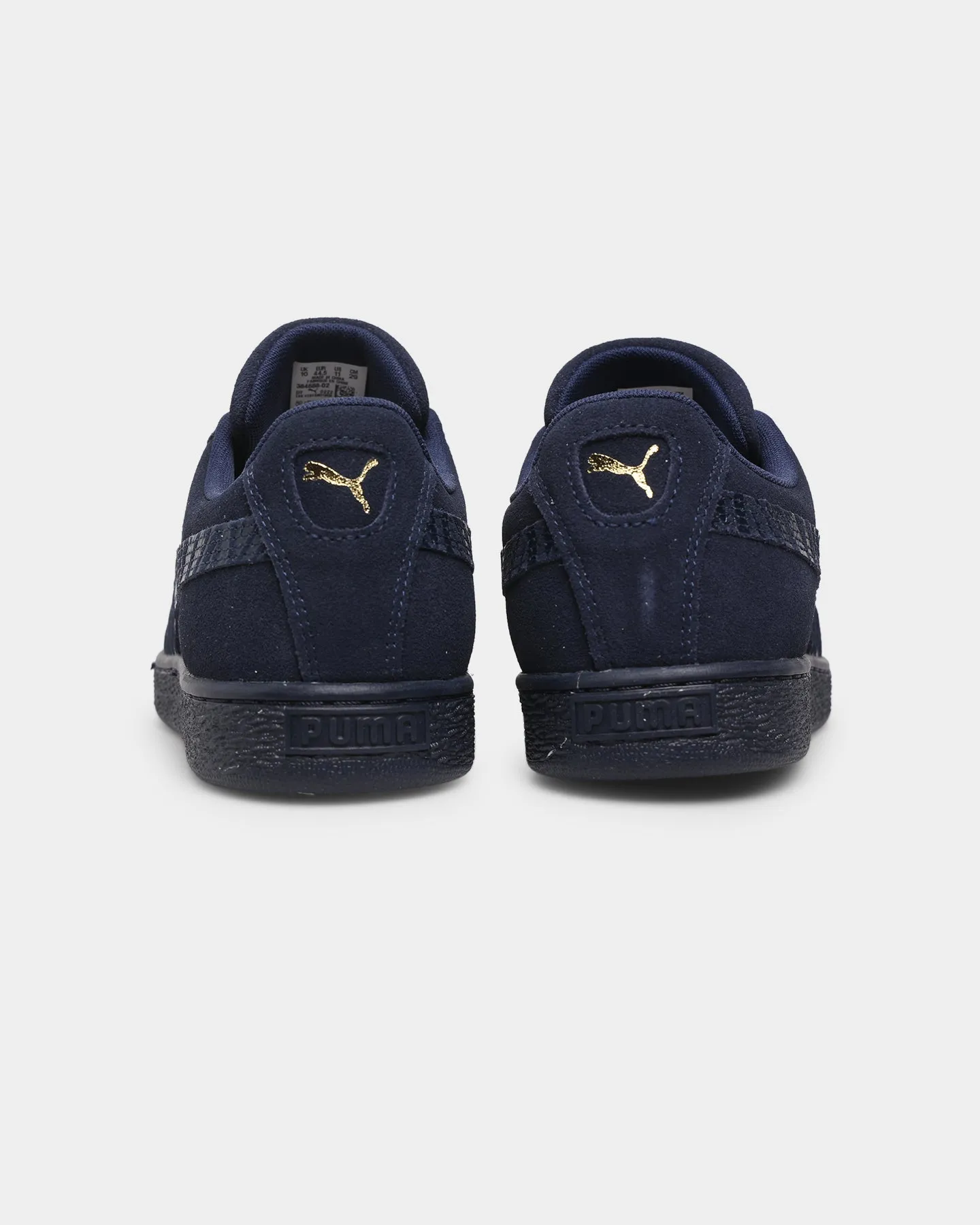 Concert Mood Bold Neon Puma Suede Mono Deboss Sneakers Peacoat