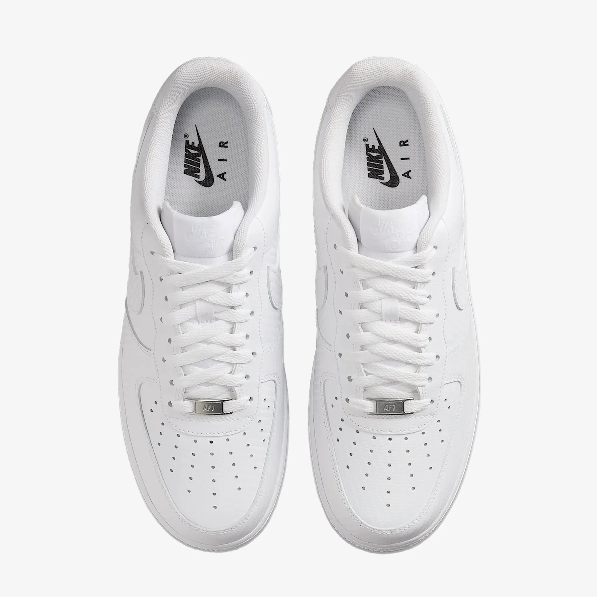Multi Directional Flex Grooves Comfort Upgrade NIKE | AIR FORCE 1 '07 TEXTURE { WHITE/WHITE