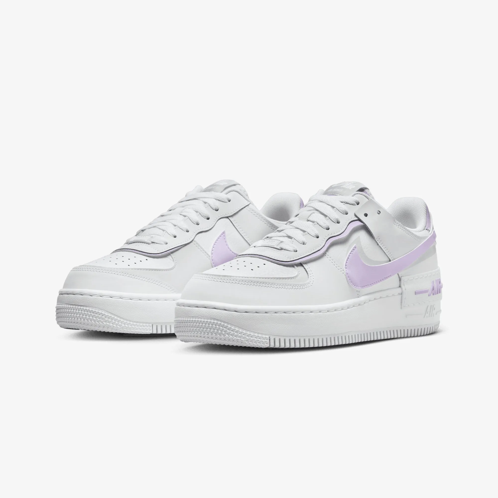 Flexible Steps NIKE | AIR FORCE 1 SHADOW { WHITE/LILAC BLOOM-PHOTON DUST-WHITE