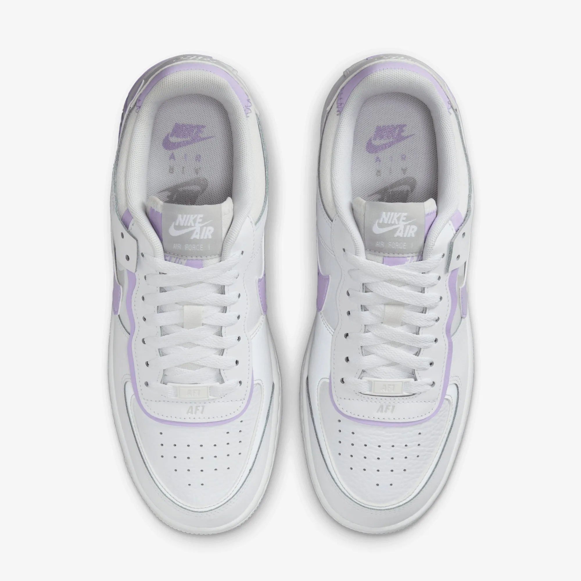 NIKE | AIR FORCE 1 SHADOW { WHITE/LILAC BLOOM-PHOTON DUST-WHITE Energy Transfer Foot Contouring