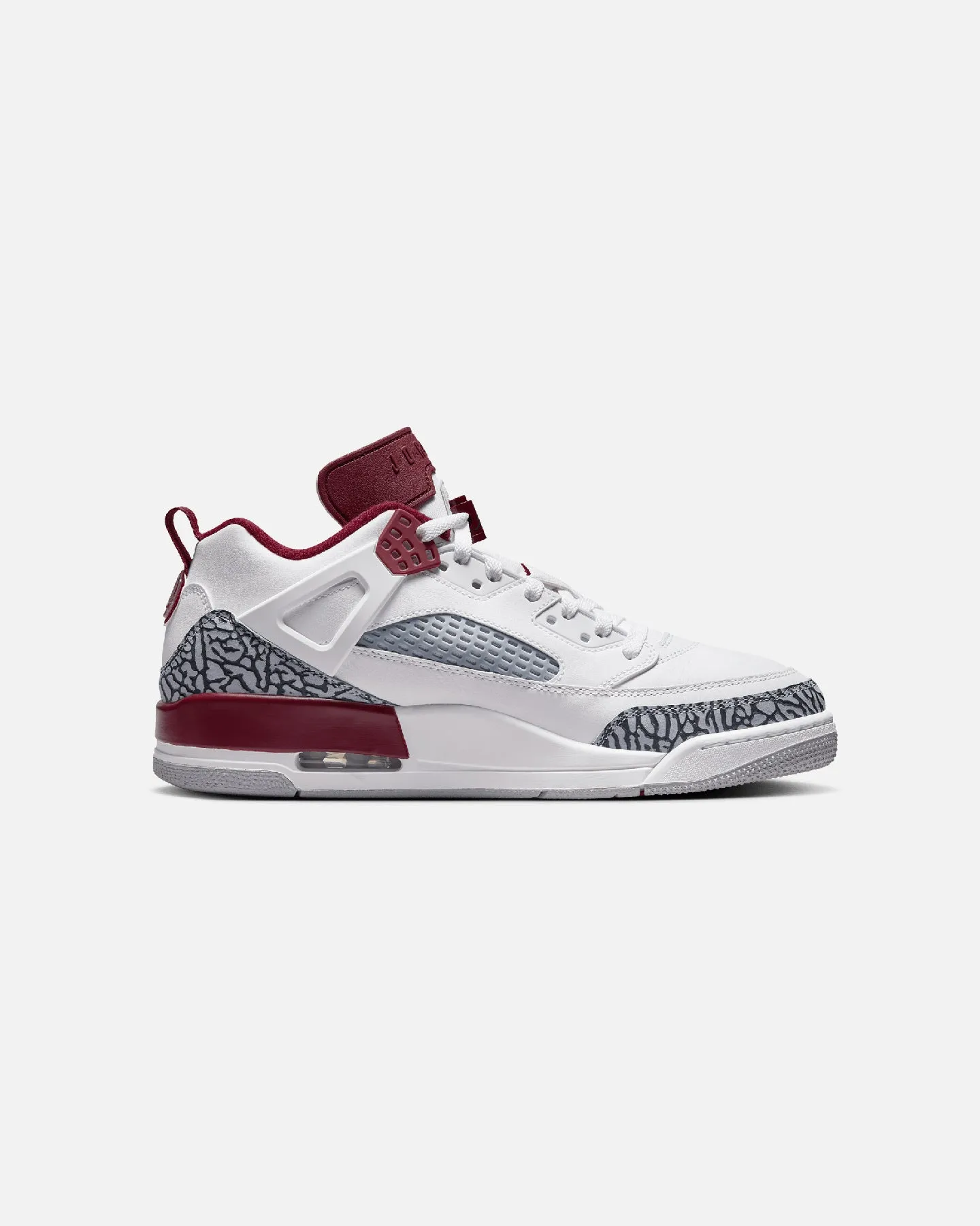 Jordan Spizike Low White/Team Red-Wolf Grey Firm Edge construction