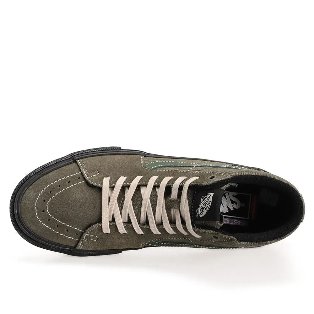 Travel Ready Vans Skate Sk8-Hi - Green Olive