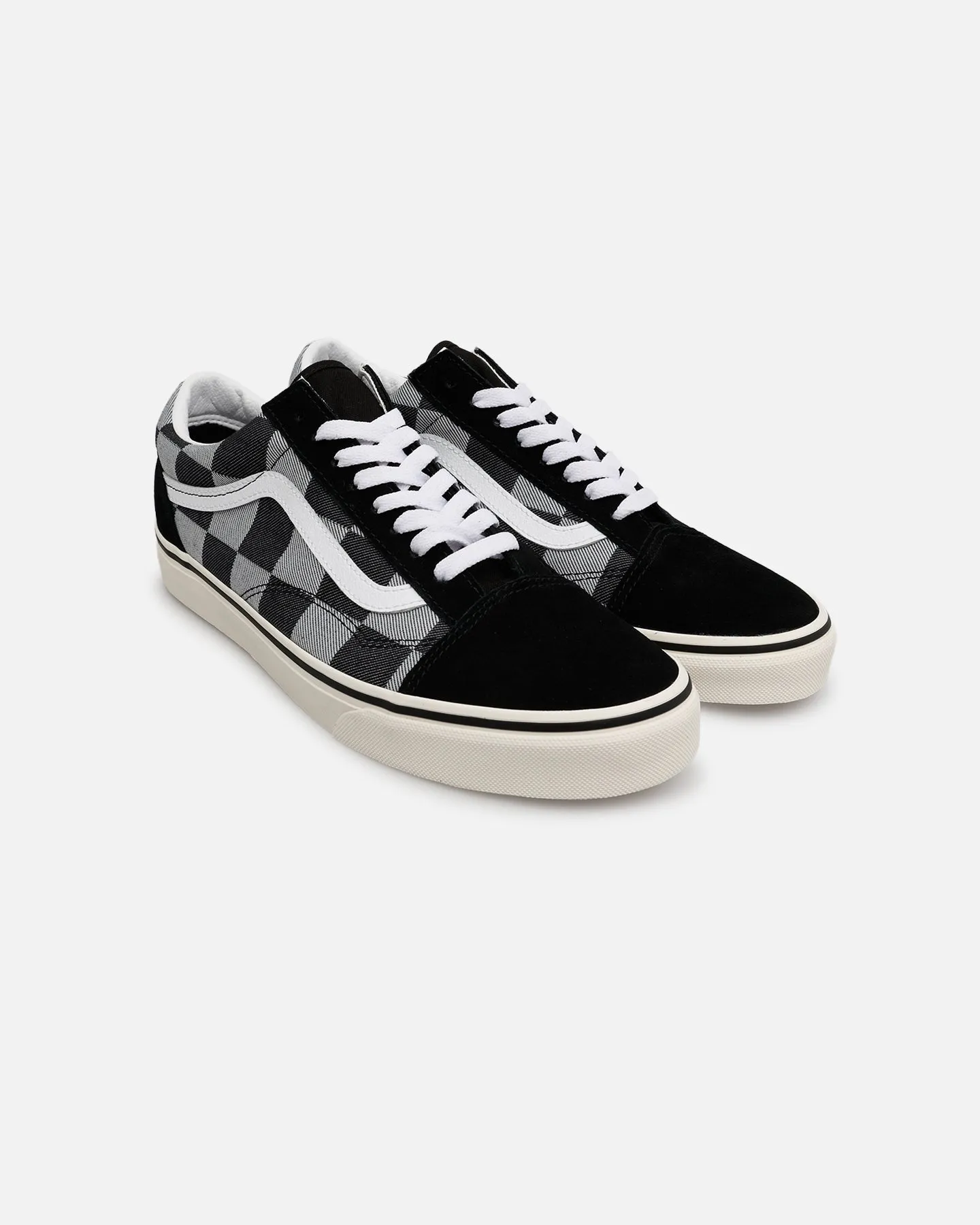 Vans Old Skool "Mono Checkerboard" Black design Baby Soft
