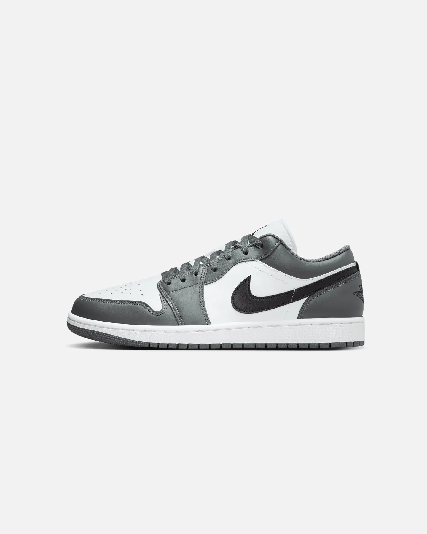 Jordan Air Jordan 1 Low "Iron Grey" White/Black/Green Metal Edge Cushioned Base Health Focused