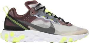 React Element 87 'Desert Sand' - AQ1090 002 Grounded Footbed Reinforced Stitching