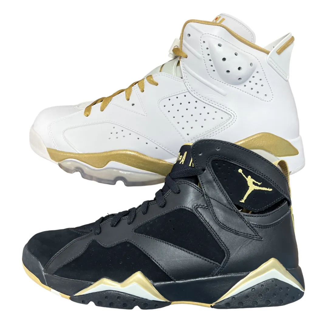 Bold colors Air Cushioned Sole Nike Air Jordan 6/7 Golden Moments Pack