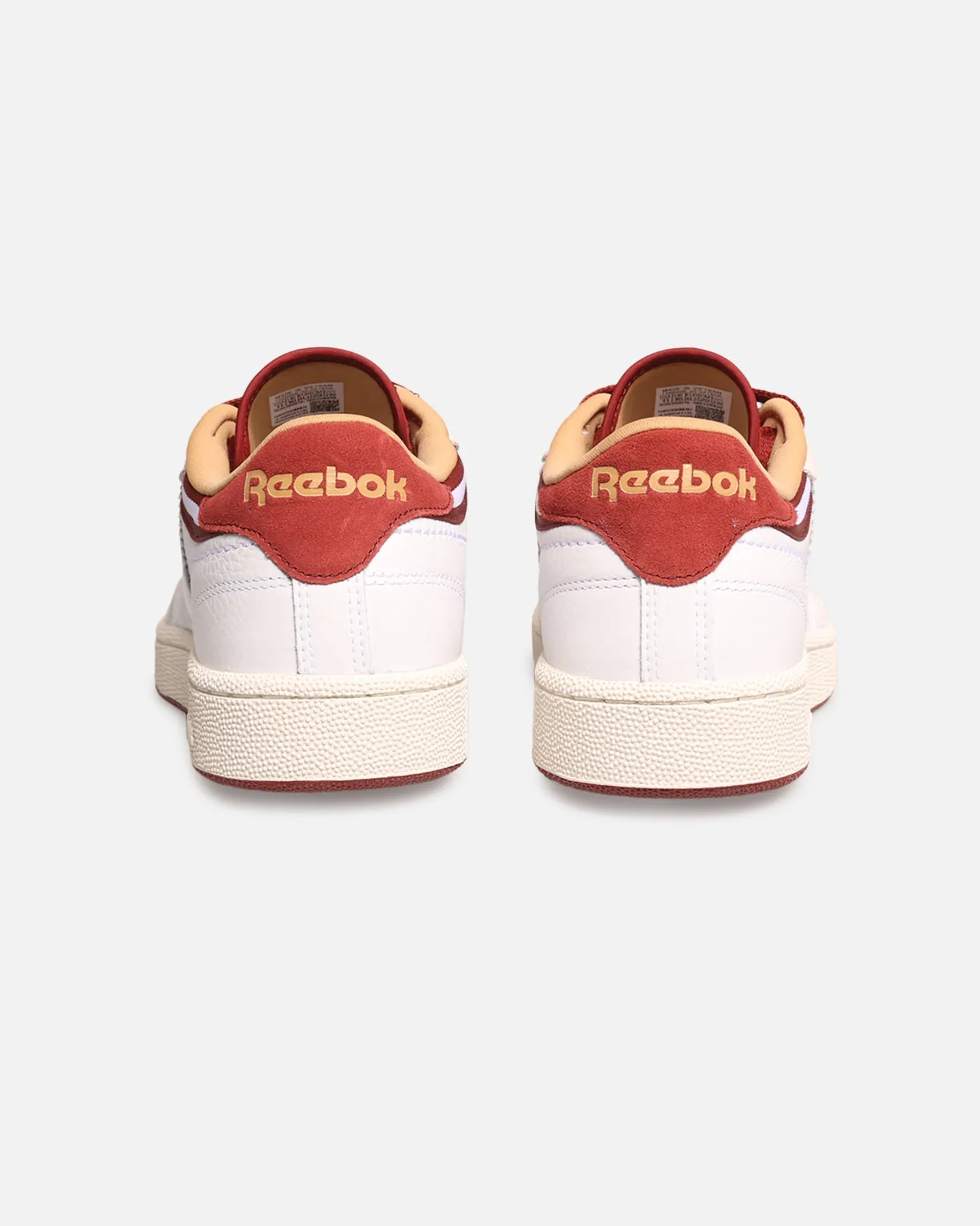 Reebok Club C 85 White/Red Outfit Ease Ventilation Perforations