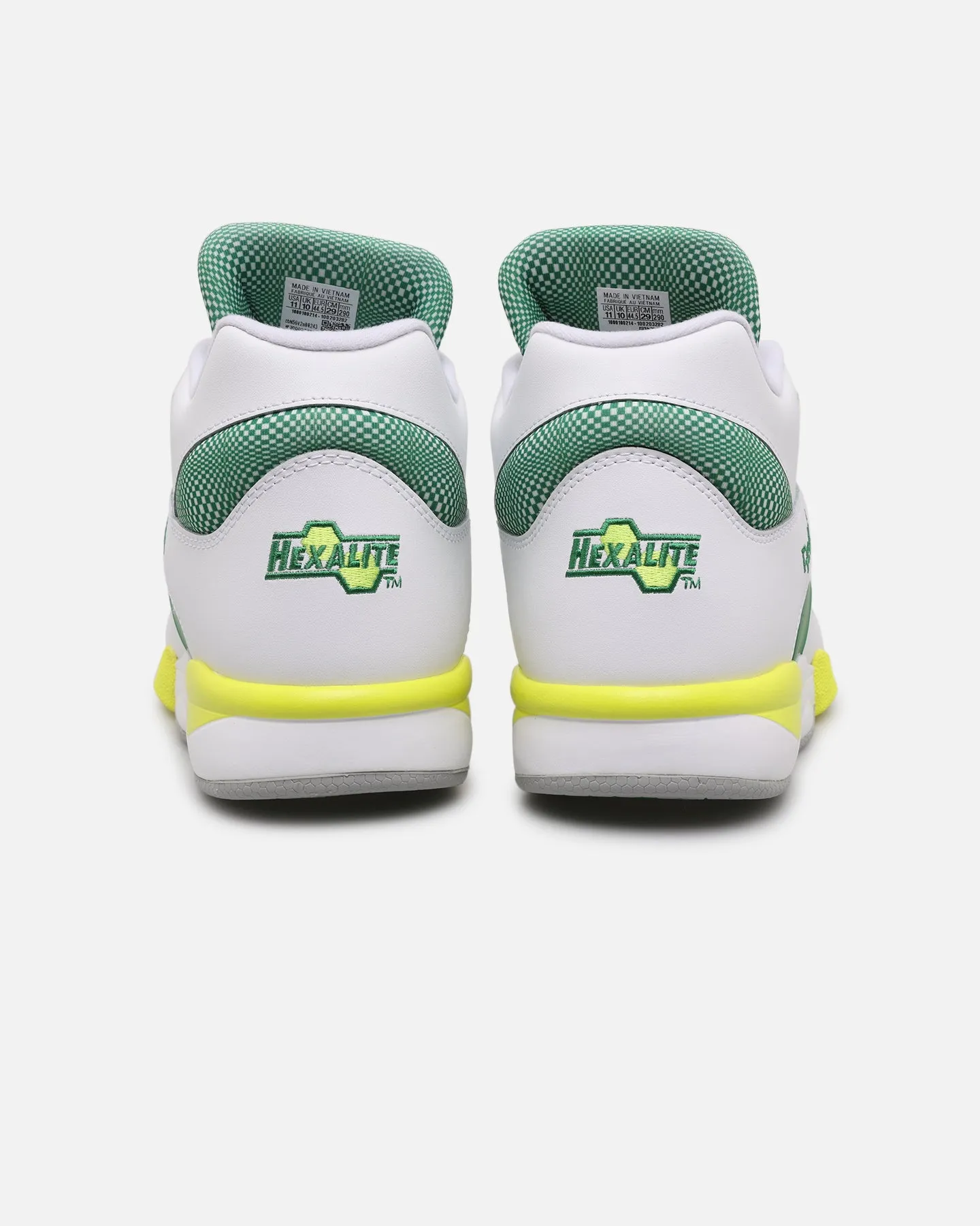 Reebok Court Victory Pump White/Green Airflow Enhanced Tongue