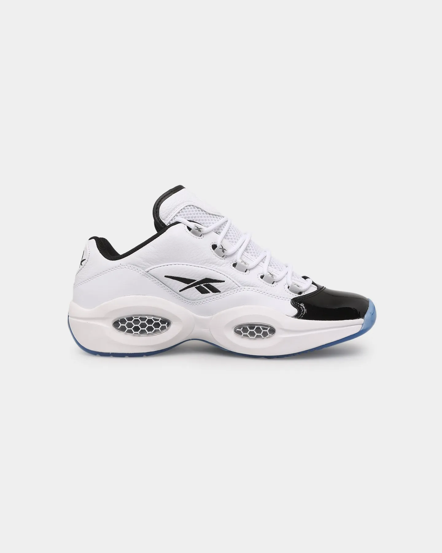 Reebok Question Low White/Black Balanced Flex Grooves Traction Treads