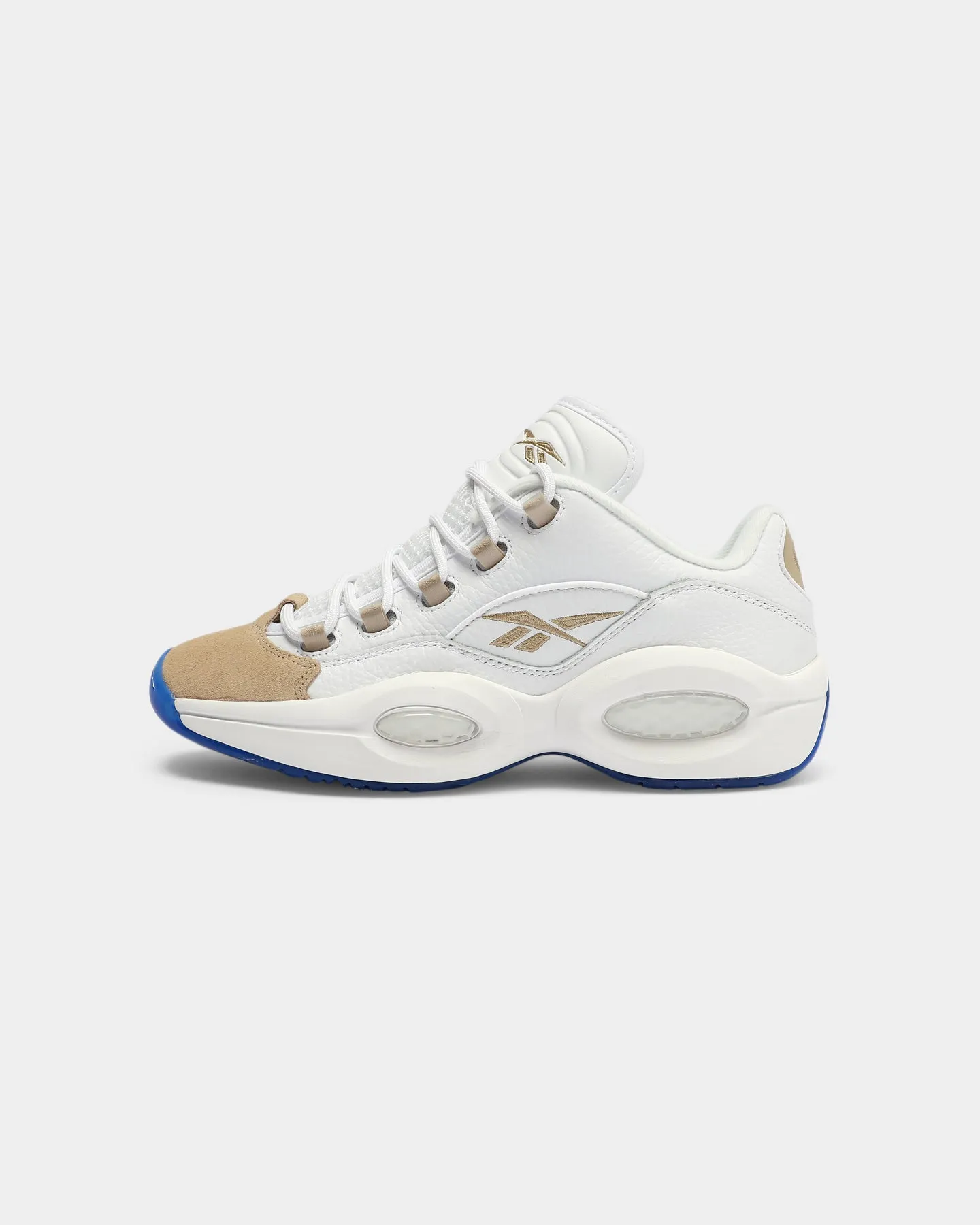 Reebok Question Low White/White/Sand Knit Upper Material