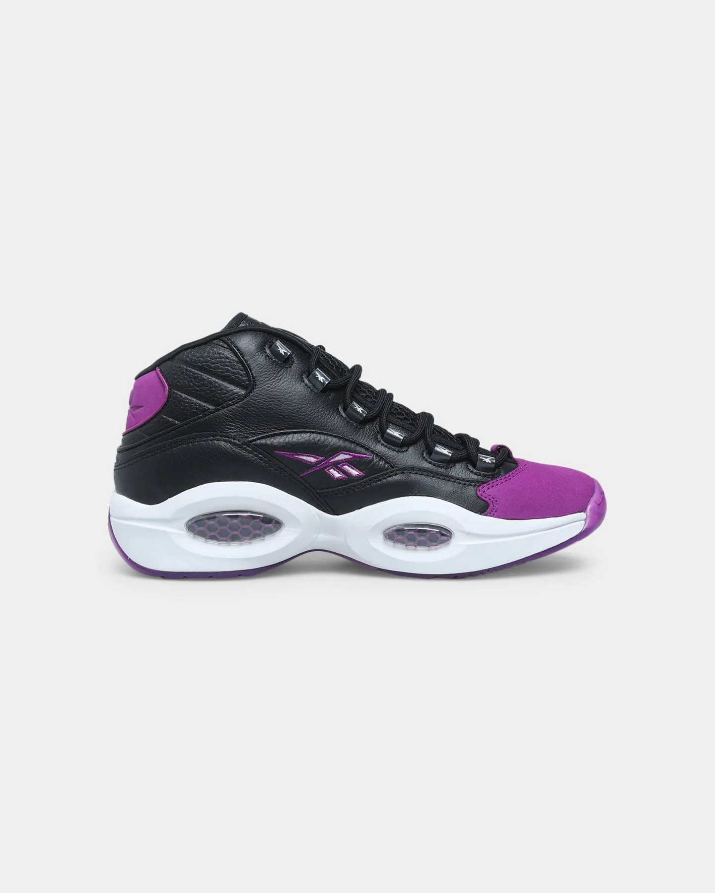 Reebok Question Mid Core Black/Aubergine/Pure Grey Reinforced toe