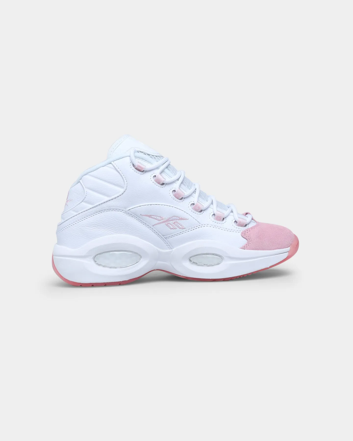 Foam Lining Trail Running Slim Line Reebok Question Mid White/Pink Glow/Porcelain Pink