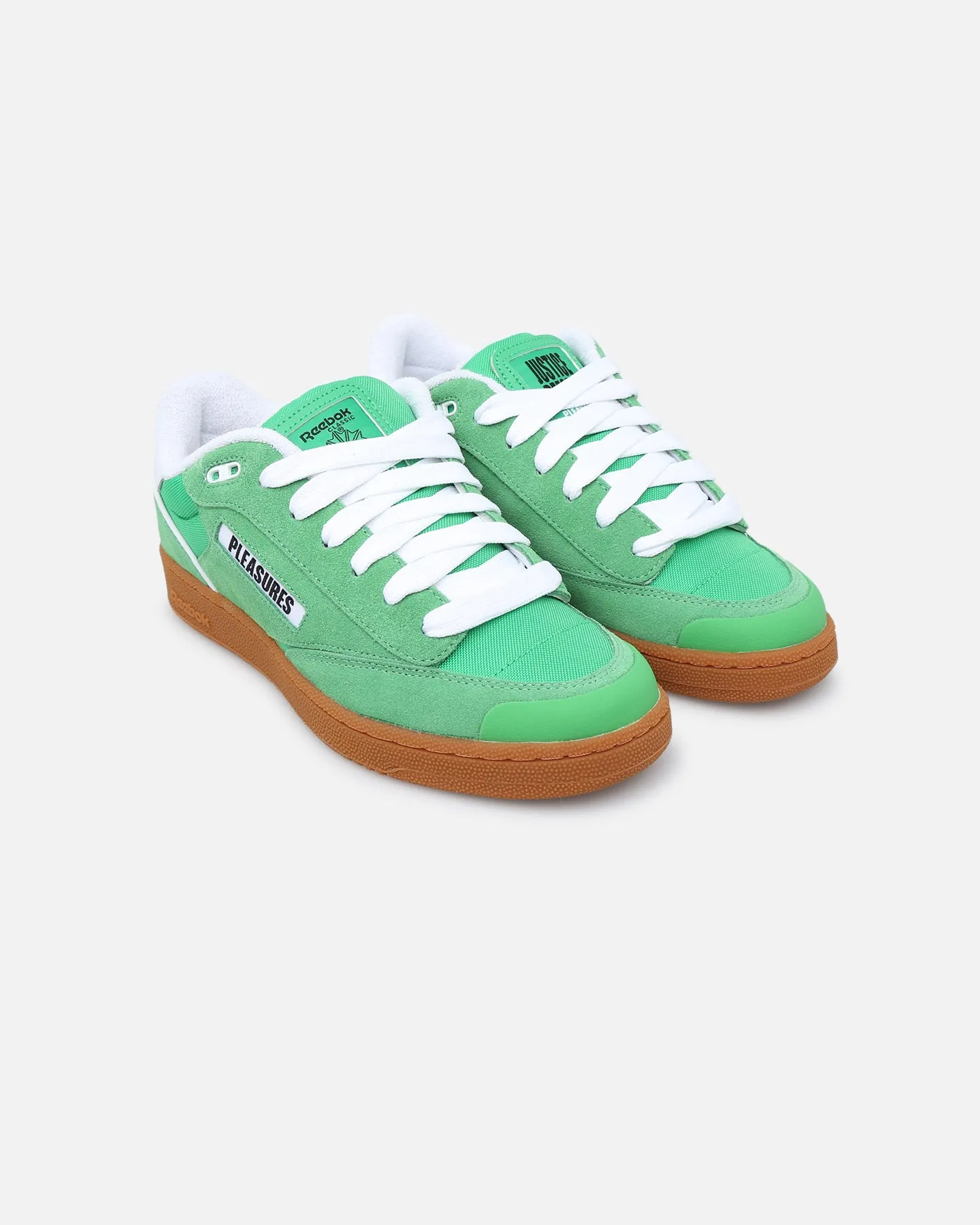 Reebok X Pleasures Club C 85 Green Comfortable Wear Petite Fit