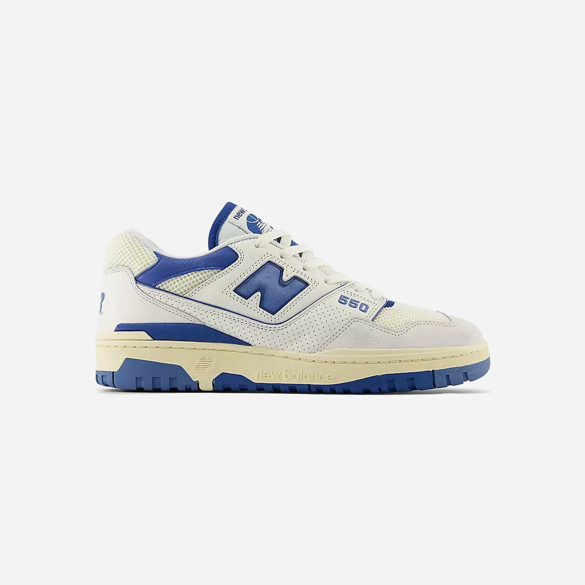 New Balance 550 White Blue Agate lycra running gear Reinforced Sides