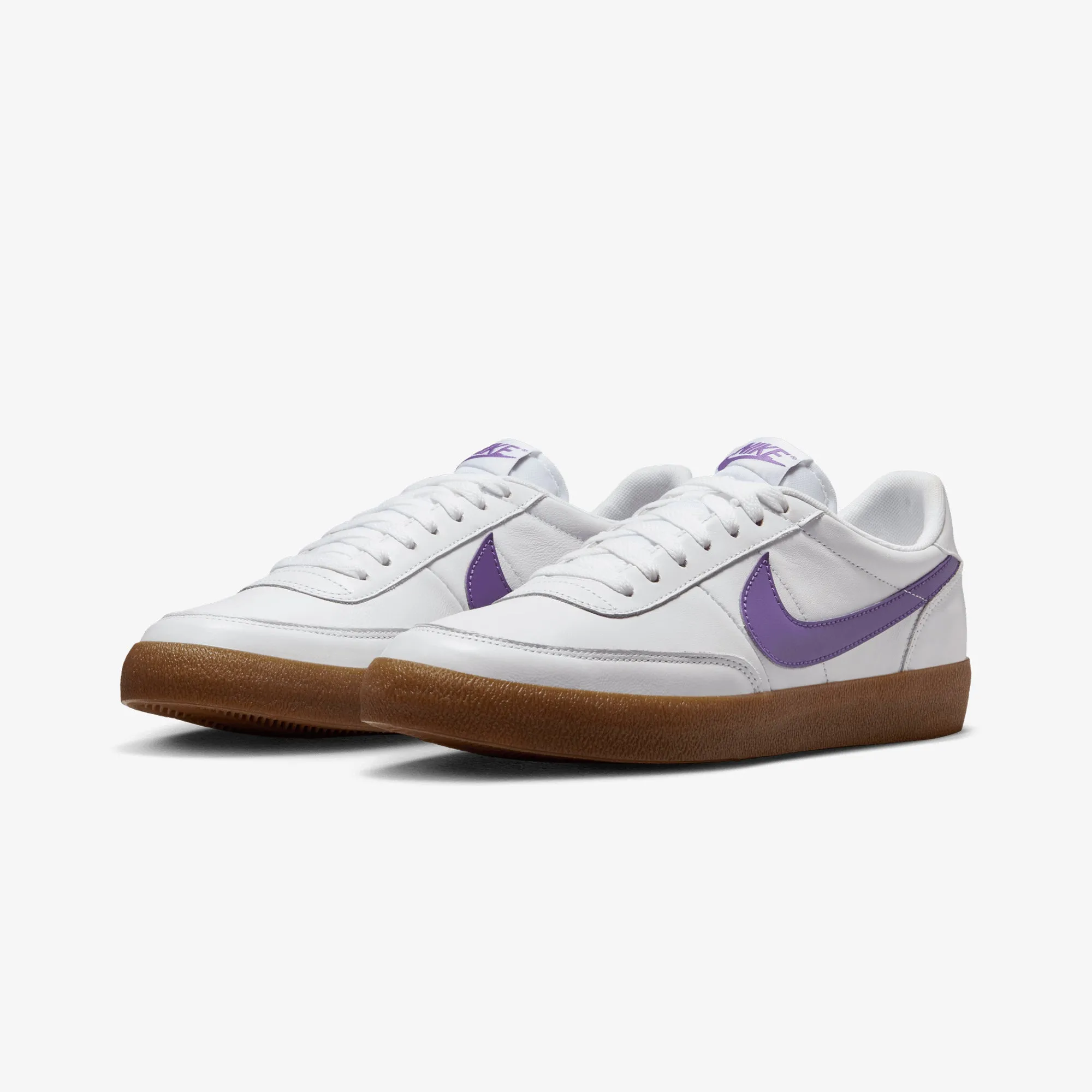 Nike | KILLSHOT 2 LEATHER { WHITE/WILD GRAPE-GUM MED BROWN flex design Zip   Up