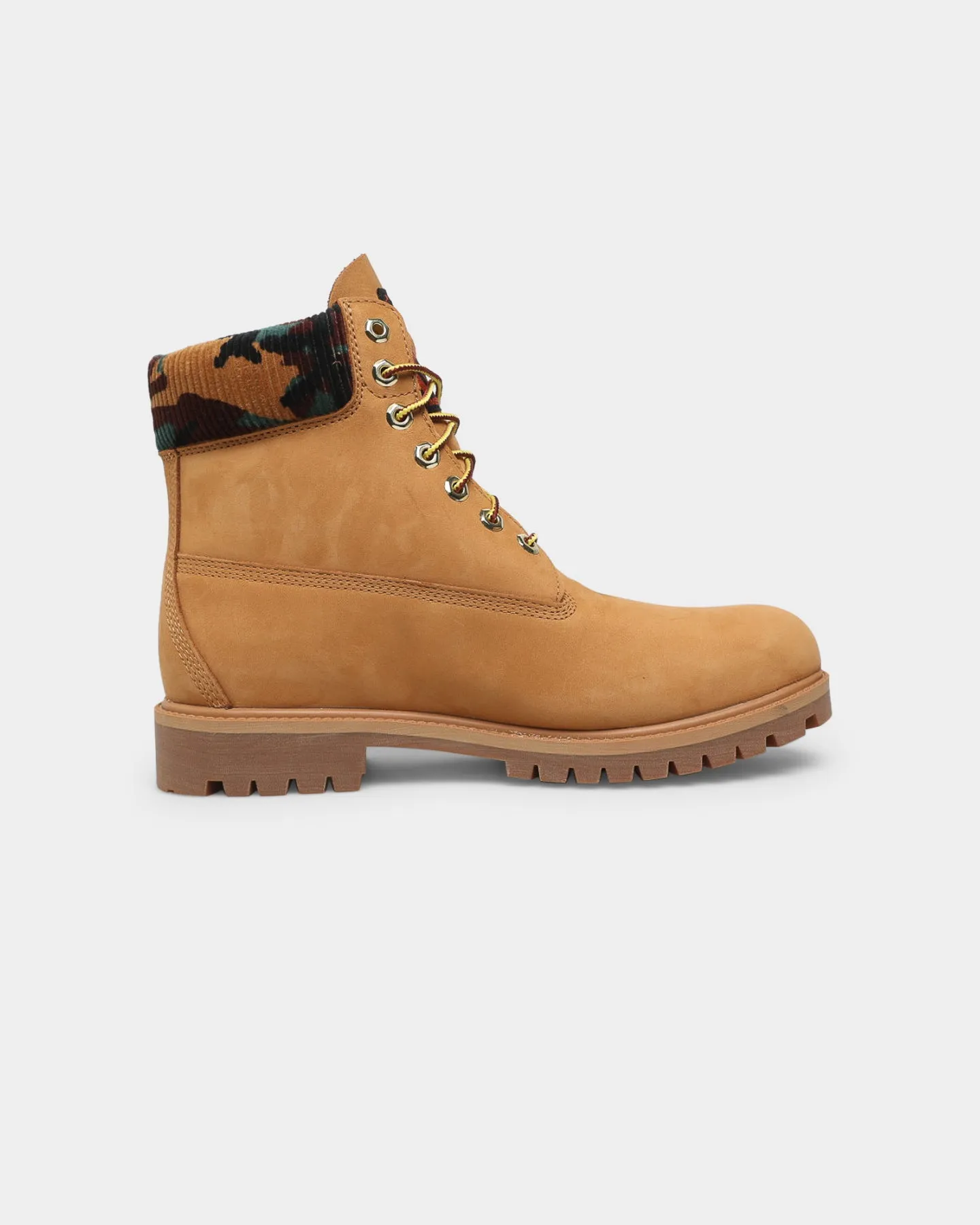 Timberland 6" Premium Boot Wheat/Camo Sport Edge Run Free