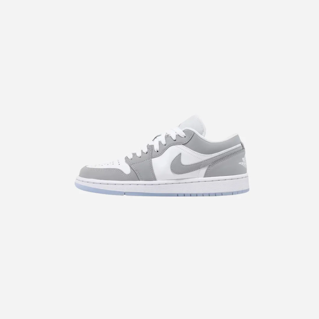 Nike Air Jordan 1 Low Wolf Grey WMNS Zip Design Cushioned Heel Counter