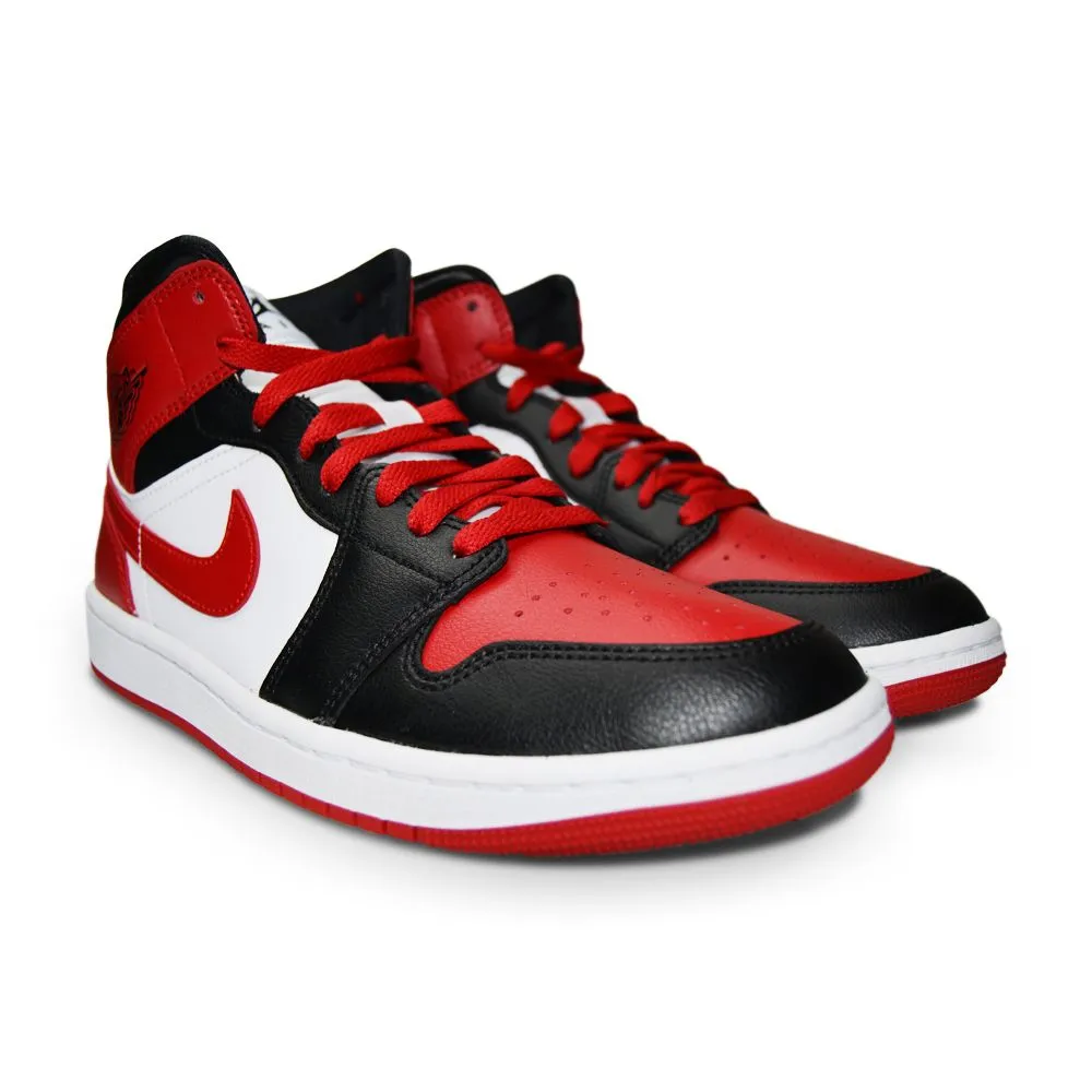 Womens Nike Air Jordan 1 Mid - BQ6472 079 - Black Gym Red White Flex Movement Midcourt Fit Comfort