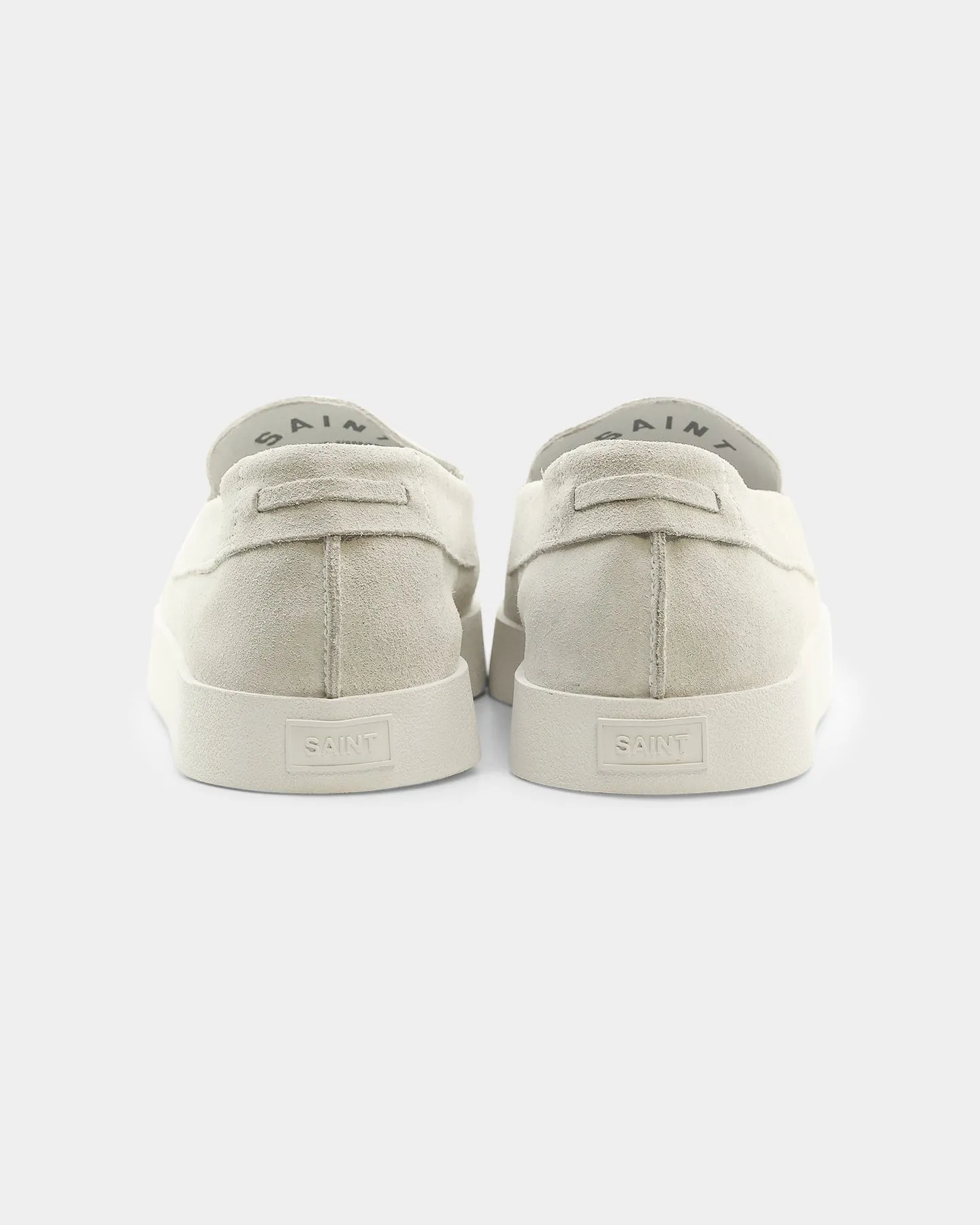 Saint Morta Hemisphere Suede Slip On Loafer White/White Foam Lining Trail Running